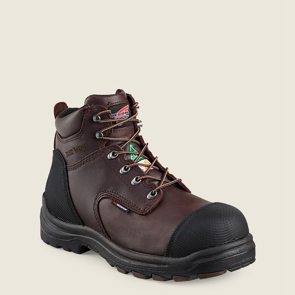 Red Wing Safety Boots Mens Black/Brown - King Toe® - 6-inch Waterproof Csa Toe - 9824731-EO